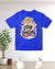 Stay Smiling Royal Blue Printed T-Shirt