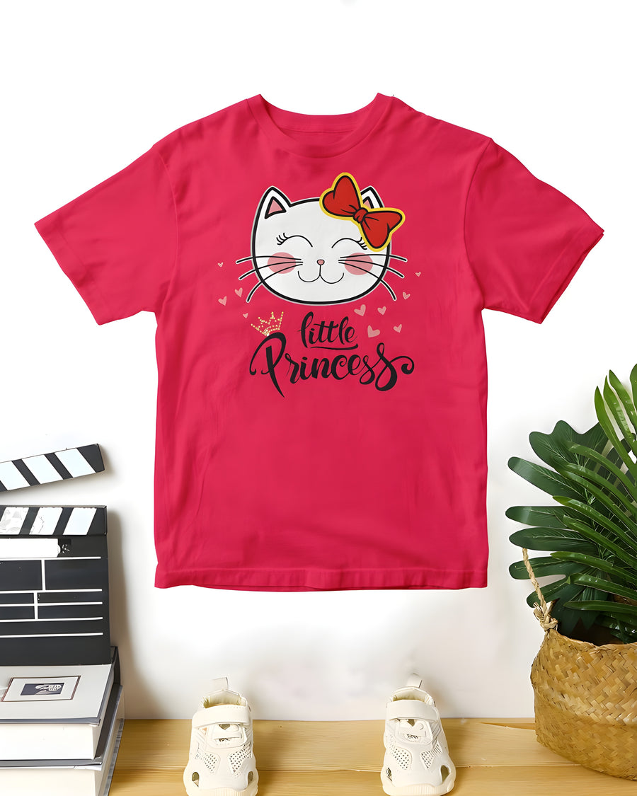 Little Princes Red Printed T-Shirt