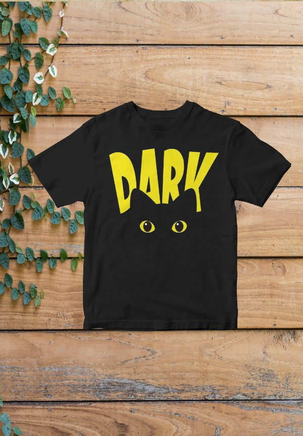 Dark Cat Black Printed T-Shirt