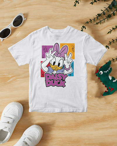 Daisy Duck White  Printed T-Shirt