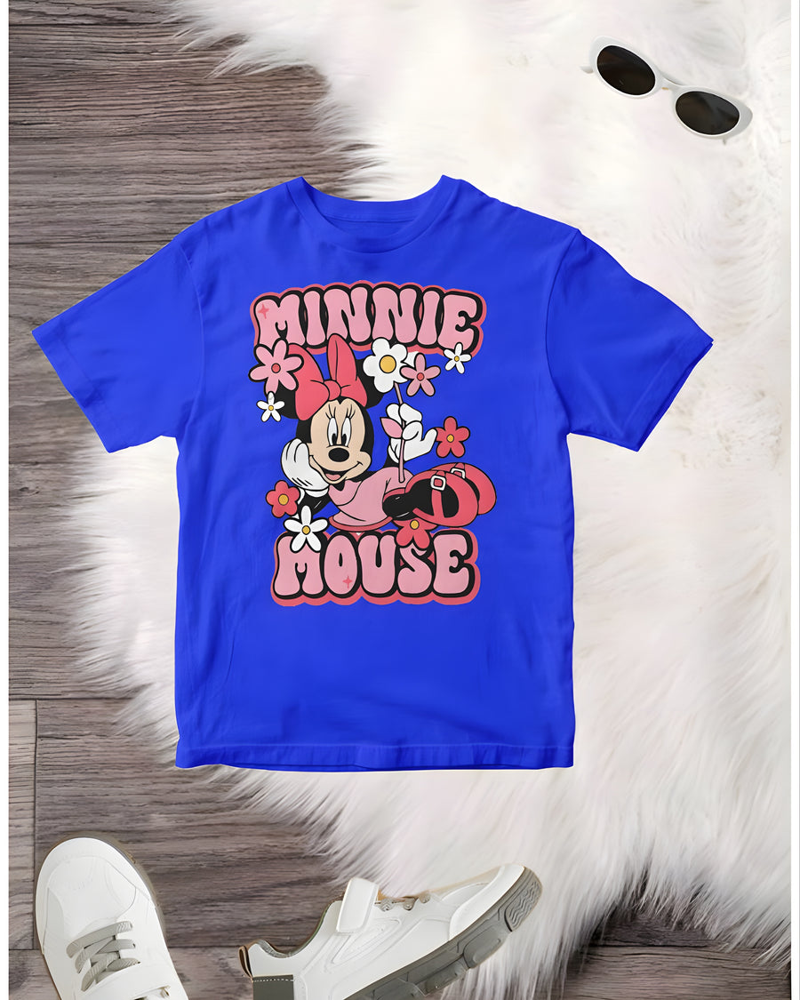 Minnie Mouse Royal blue  Printed T-Shirt