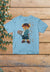 Skater Sky Blue Printed T-Shirt